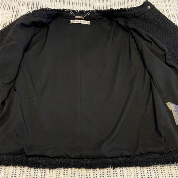 Peter Nygard Black Woven Studded Icon Jacket Snap Closer Women’s Size 12 -16 - Picture 10 of 13